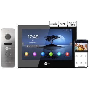 Neolight ALPHA Hybrid Black + PRIME FHD Silver з кутком Комплект відеодомофону