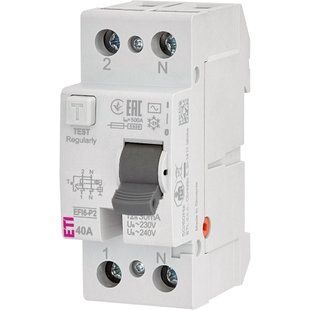 ЕТІ 2р EFI6-P2 40/0,03 тип AC (6kA) Реле диференційне (ПЗВ)