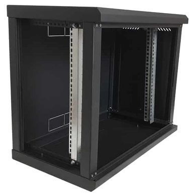 EServer 9U 600х500х503 скло, чорна Шафа