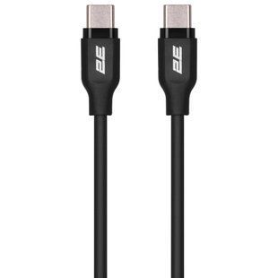 2E Type-C Glow USB-C > USB-C Кабель заряджання/синхронізації 1м 60Вт чорний