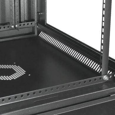 19" 6U, 600x500x373мм акрилове скло, чорна Шафа