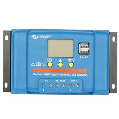 Victron&nbsp;Energy&nbsp;BlueSolar&nbsp;PWM-LCD&USB&nbsp;12/24-20 Контролер&nbsp;заряду