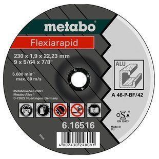 Metabo Flexiarapid (616513000) Відрізний круг по алюмінію 125 x 1,0 x 22,23 мм, TF 41