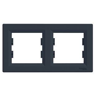 Schneider Electric EPH5800271 Asfora Рамка 2 поста антрацит горизонтальна