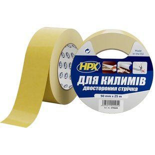 HPX CT5025 CARPET TAPE 50мм х 25м Стрічка двохстороння для фіксації килимків