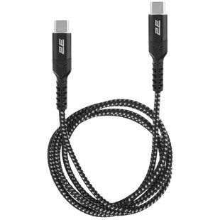 2E Type-C USB-C > USB-C Кабель заряджання/синхронізації 1м 240Вт плетений чорний