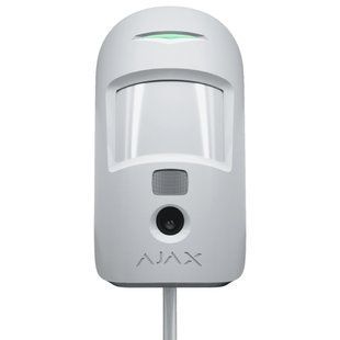 Дротовий сповіщувач руху з камерою Ajax Superior MotionCam white Fibra