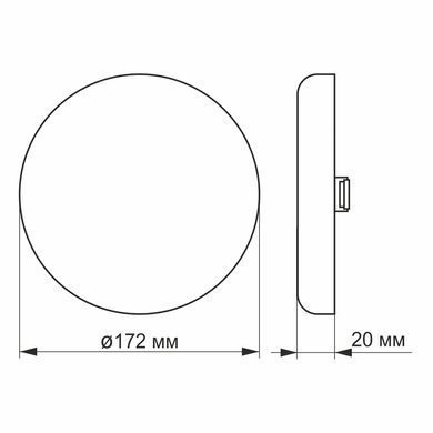 VIDEX 24W 4100K 220V LED світильник безрамний круглий