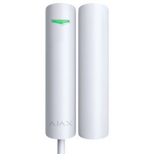 Дротовий магнітоконтактний сповіщувач Ajax Superior DoorProtect white Fibra