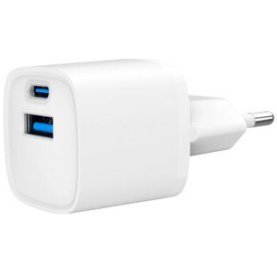 Gembird TA-UC-PDQC20-W-01 (USB Type A + USB Type C) Мережевий зарядний пристрій
