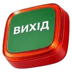 Ajax EN54 FireProtect (VAD) red пожежний світловий "ВИХІД" Cповіщувач