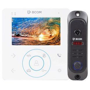BCOM BD-480 White Kit Комплект відеодомофона