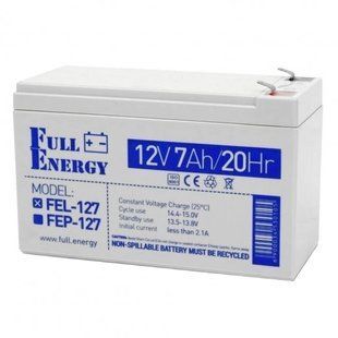 Full Energy FEL-127 7А&bull;г 12В гелева Свинцево-кислотна акумуляторна батарея