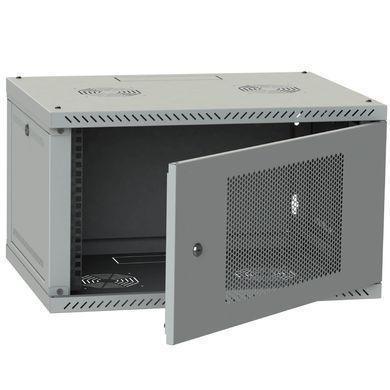 IPCOM 4U 600x450 двері перфорація (сіра) Шафа телекомунікаційна