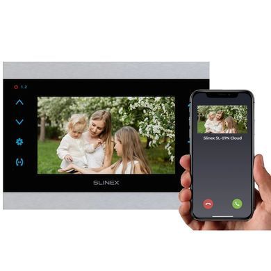 Slinex SL-07N Cloud 7" дюймів silver/black Відеодомофон, Чорний