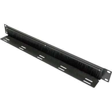 EPNew PLMN-V0801UZ Кабельний організатор 1U зі щіткою, з каб. підтримкою, чорний, EPNew, Чорний