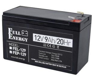 Full Energy FEP-129 9А&bull;г 12В Свинцево-кислотна акумуляторна батарея