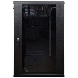 EServer 21U 600х600х1036 скло, чорна Шафа