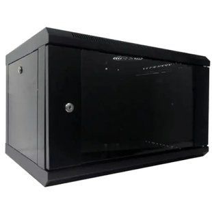 Hypernet WMNC-6U-FLAT-AC-BLACK Шафа коммутаційна настінна 6U 600x450 розбірна
