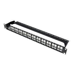 L&W ELECTRONICAL LW-PP71 Патч-панель 19" 48 RJ45, 1U, без модулів, LW, Чорний