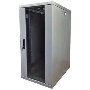 EServer 24U-600х600, скло, сіра Шафа підлогова