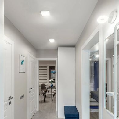 VIDEX 18W 5000K 220V LED світильник накладний квадрат