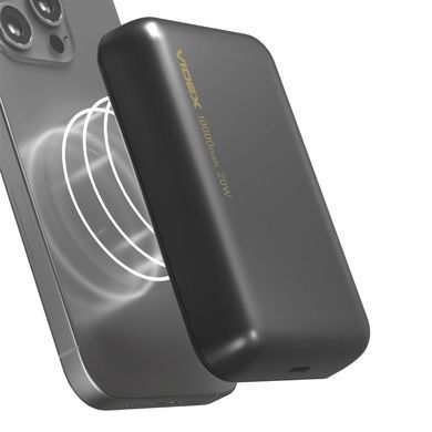 VIDEX VPB-W102 PD20W Grey 10000mAh Повербанк з бездротовою зарядкою