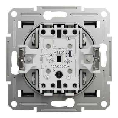 Schneider Electric EPH0300171 Asfora Вимикач 2-клавішний антрацит, пластик, без підсвічування та індикації, для врізного монтажу