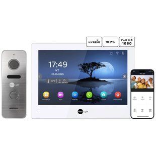 Neolight ALPHA Hybrid + PRIME FHD Silver з кутком Комплект відеодомофону