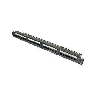 Kingda KDPA6043 Патч-панель 19" 24хRJ-45 UTP кат.5e, із заднім організатором, Kingda, Чорний