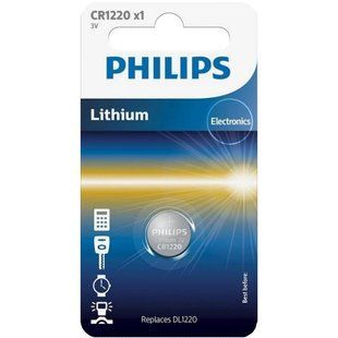 Philips CR1220 Батарейка літієва блістер, 1 шт