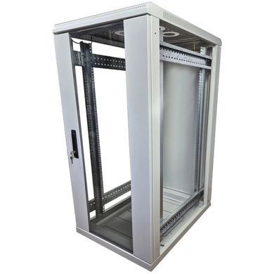 EServer 24U-600х800, скло, сіра Шафа підлогова