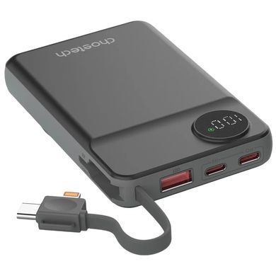 Choetech B695 10 000мА&bull;г Black з магнітною зарядкою Повербанк
