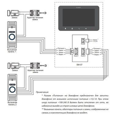 Slinex SM-07 7" дюймів white Відеодомофон, Білий