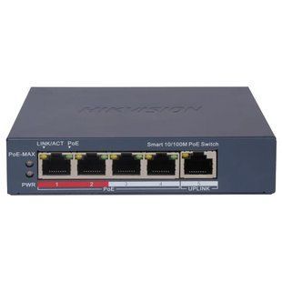 Hikvision DS-3E1105P-EI/V2 POE Комутатор 5 портів керований