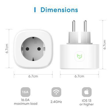 Meross MSS210HK(EU) Розумна WiFi розетка (1 pack)