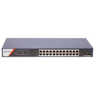 Hikvision DS-3E1526P-SI-24P2F Коммутатор 24 порта управляемый