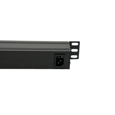 Kingda KD-GER(16)N1008WKPB19A-C14 Блок 19" на 8 роз. нім. станд., 10А, з індикат., без шнура, чорний, 1U, Kingda, Чорний