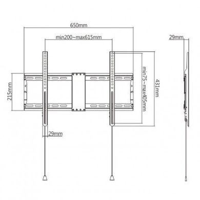 Gembird WM-80F-01 37-80" 70 кг Кронштейн для телевізора