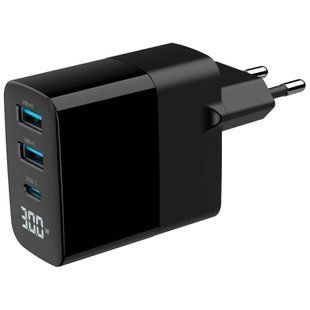 Gembird TA-UC-PDQC30LCD-BK-02 Мережевий зарядний пристрій