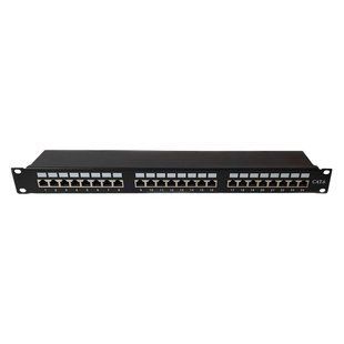 EServer WT-2084-CAT 6 Патч-панель незаповнена під кейстоуни, STP, 1U, Чорний