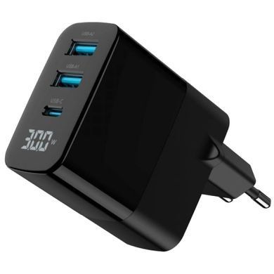 Gembird TA-UC-PDQC30LCD-BK-02 Мережевий зарядний пристрій