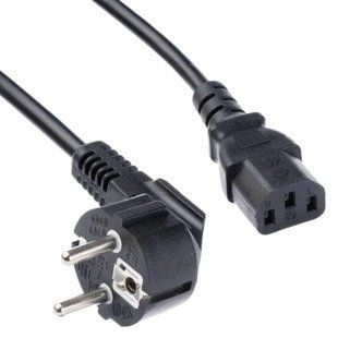 С13-CEE 7/7 Шнур живлення 1.8 м, 0.75 мм2, Kingda, Чорний
