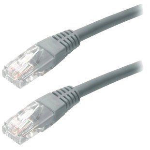 Патч-корд RITAR UTP, RJ45, Cat.5e, 1m, сірий, Cu (мідь)Q500 (PCR-CU/1G)