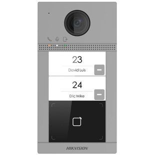 DS-KV8213-WME1(C) Surface/Europe BV Wi-Fi Mifare IP65, IK08 Виклична панель Hikvision, срібло