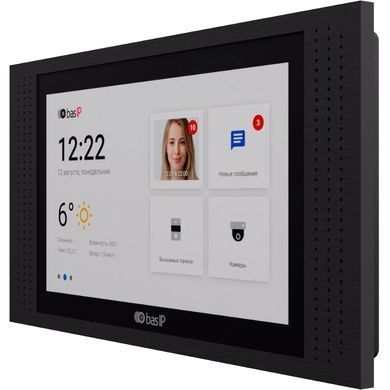 Bas-IP AT-07L black Відеодомофон, Чорний
