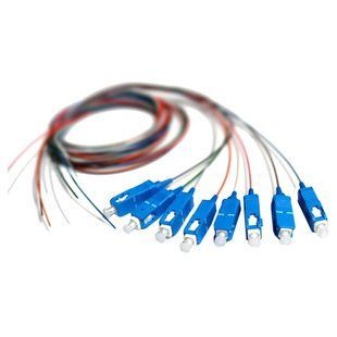 SM SC/UPC 1.5 m Easy strip для 8 вол. (Bl,Or,Gn,Br,Wh,Gr,Rd,Bk) Набір кольорових пігтейлів