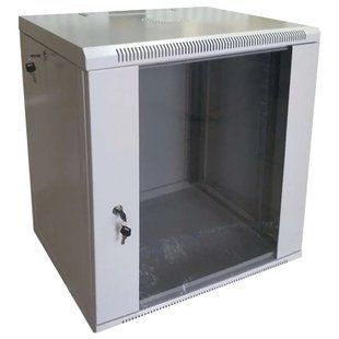 Hypernet WMNC66-12U-FLAT-AC Шафа комутаційна настінна 12U 600x600 розбірна сіра