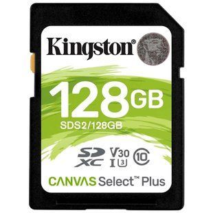 Kingston 128GB SDXC Canvas Select Plus 100R C10 UHS-I U3 V30 Модуль флеш-пам'яті