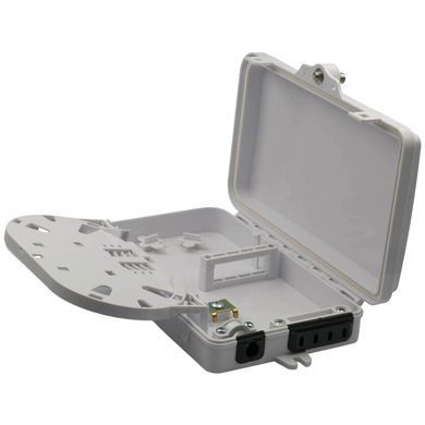 на 4 SC Simplex/LC duplex, 205x135x40 мм, без Адапт., (гільзи, касета) Бокс герметичний розподільний